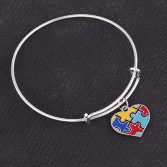 ☆ Autism Awareness Puzzle Jigsaw Bracelet - Picture 1 of 2